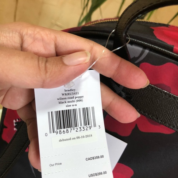 Kate Spade Black Wilson road poppy Bradleybagpack - Picture 4 of 8